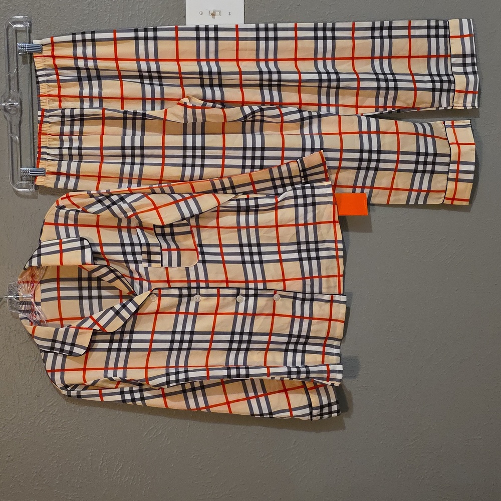 Urbanic Plaid Pajama Set - Black, Red, White